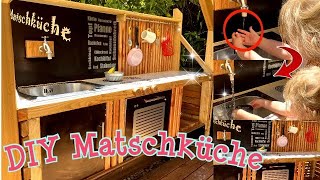 DIY Matschküche Stelzenhaus Outdoor Kinder Küche selber bauen Modern Wood Art Mud Kitchen [upl. by Slayton475]