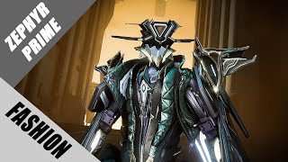 Warframe  Fashion Frame  Zephyr Prime  Aero Legionnaire [upl. by Pheni774]