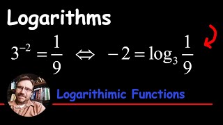 Logarithmic Form of 32  19 with Negative Exponent Definition of Log [upl. by Bryon]