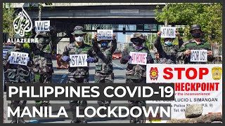 Philippines Parts of Manila impose twoday ‘hard lockdown’ [upl. by Atsillak]