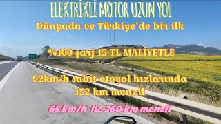 HORWİN SK3 Elektrikli motor uzun yol 92 km hızla 152 km menzil yolculuk toplam max menzil 260 km [upl. by Oinafipe]