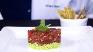 How to make Tuna Tartare  Como hacer tartar de atun [upl. by Sidonius]