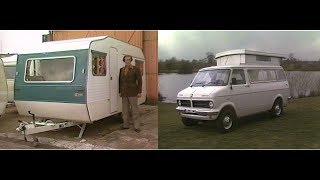 Vintage Camping  Retro Caravan  Camper Vans  Drive in  1977 [upl. by Ellener]