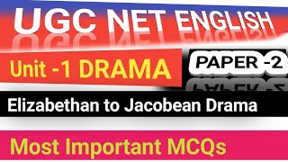 Elizabethan to jacobean age Drama MCQs  ugc net english paper 2 MCQ  elizabethan drama mcq [upl. by Sheehan]