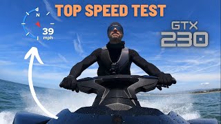 SeaDoo GTX230 TOP SPEED Testing Results Seadoo [upl. by Aiht]