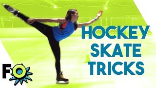 Figure Skating Tricks on Hockey Skates [upl. by Zobias598]