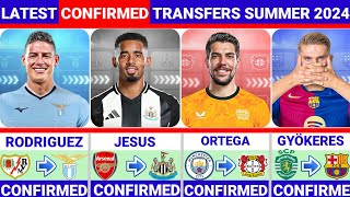 🚨LATEST CONFIRMED TRANSFERS NEWS AND RUMORS TRANSFERS 2024💰 RODRIGUEZ ✔️JESUS✔️ORTEGA✔️GYÖKERES✔️ [upl. by Ellebana]