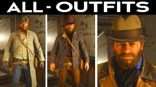 Red Dead Redemption 2  All Outfits Character Customization Clothing Showcase [upl. by Osmen578]