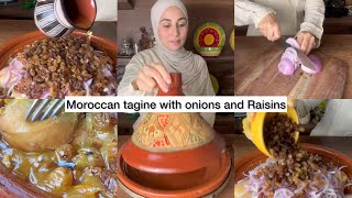 Moroccan chicken tagine with onions and Raisins 🇲🇦 [upl. by Rosalinde906]