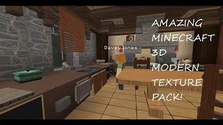 Amberstone 3D Minecraft Modern Texture Pack And how to use it [upl. by Noxaj966]