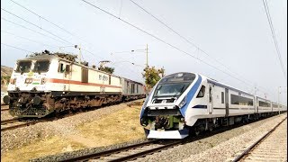 Train 18 vs Rajdhani Express  Fastest Trains  Indian Railway [upl. by Teerprah846]