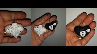 Corazones a crochet  como hacer recuerdos para boda [upl. by Aneele233]