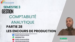 Comptabilité Analytique de Gestion S3 Partie 28 Les encours de production [upl. by Eidassac281]