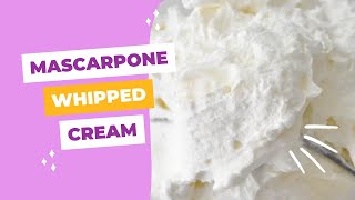 Mascarpone Whipped Cream [upl. by Aekal]