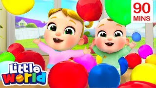 Colorful Balloon Song  More Kids Songs amp Nursery Rhymes by Little World [upl. by Jeuz265]