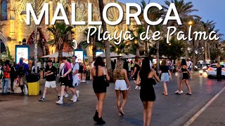 🇪🇦MALLORCA island  Evening VIBE in PLAYA de Palma  Spain 2024 4K [upl. by Lerad]