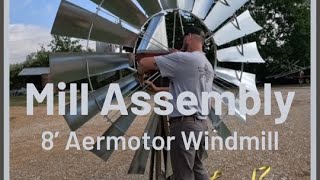 How an 8’ Aermotor windmill is assembled from start to finish [upl. by Nostaw]