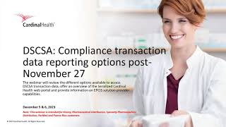 DSCSA Compliance Transaction Data Reporting [upl. by Werd]