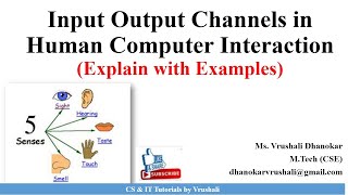 HCI 21 Input Output Channel in Human Computer Interaction with Examples [upl. by Anert]