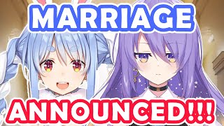 Pekora Moona Marriage ANNOUNCED【Hololive  Usada Pekora x Moona Hoshinova  Osekkai VA】EN JP Subs [upl. by Jeanette]