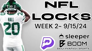 PRIZEPICKS NFL SUNDAY WEEK 2  TOP TD PROPS 91524 [upl. by Yesoj]