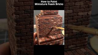 How to Paint Realistic Foam Bricks Part 2 miniature diorama painting [upl. by Chaves]