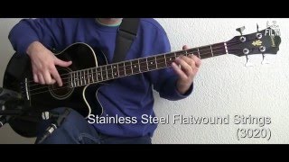 Roundwounds vs Tapewounds vs Flatwounds AEB8 Acoustic Bass [upl. by Solitta]