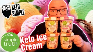 Simple Truth Keto Ice Cream  Chocolate Chip Black Raspberry Coffee amp Butter Pecan Keto [upl. by Enybor]