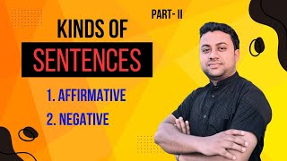 Kinds of Sentences  Affirmative  Negative  Jahangir Hussain Khan [upl. by Aetnahs]