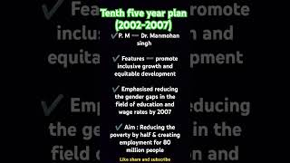 Tenth five year plan 200207 study competitivepreparenotes exam [upl. by Htiekal]