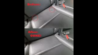 Remove Child Seat Indents and Pressure Marks from Leather Seats in 3 mins [upl. by Annawahs]