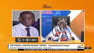 Lawyer Kwame Adofo speaks about speaker Bagbin adjourning parliament indefinitely again [upl. by Bilak]