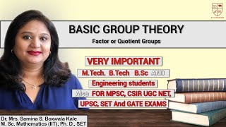 Factor Quotient Groups Coset multiplication is well defined iff H is normal  Chapter 7  Lecture1 [upl. by Hanny]