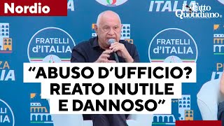 Il ministro Nordio difende labolizione dellabuso dufficio quotSarà un volano per leconomiaquot [upl. by Orat]