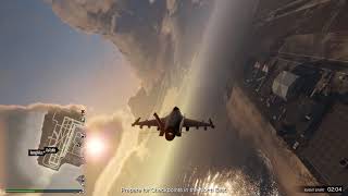 GTA 5 ONLINE LAZER VS B11STRIKEFORCE amp HYDRA DOGFIGHT  F4D [upl. by Oinotnaesoj194]