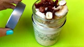 Overnight oatmeal ou porridge cru recette [upl. by Mufi273]