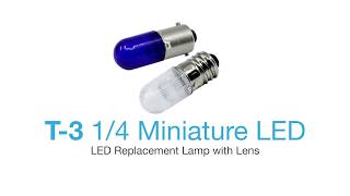 T3 14 Miniature LED Replacement Lamp with lens  VCC [upl. by Cherilyn]