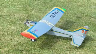 Fun with weak engine and no aileron Vintage RC plane [upl. by Jedidiah]