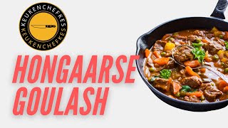 HONGAARSE GOULASH  Keukenchefkes  How to [upl. by Emylee]