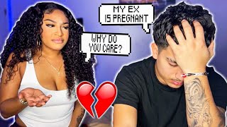 GETTING MAD THAT MY EX IS PREGNANT PRANK ON GIRLFRIEND [upl. by Joete416]