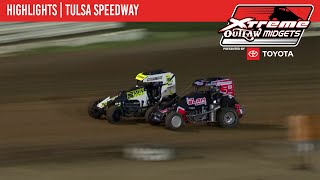 Xtreme Outlaw Midget Series Presented by Toyota  Tulsa Speedway  July 27 2024  HIGHLIGHTS [upl. by Ahsil206]