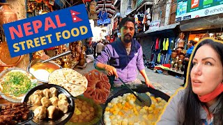 20 UNIQUE Street Foods in Kathmandu NEPAL  Nepali amp Indian Street Food  Nepali Food Tour 🇳🇵 [upl. by Lillis]