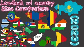 Landlocked country Size Comparison 2023 [upl. by Archie428]