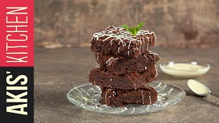 Classic brownies  Akis Petretzikis [upl. by Ppilihp]