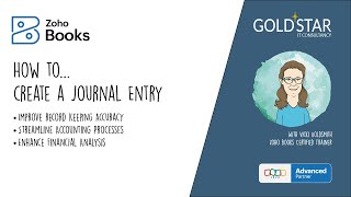 How to create a manual Journal entry in Zoho Books [upl. by Naujtna]