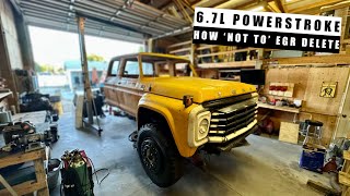 Diesel Swapped F750 CrewCab Part 25  EGR Delete [upl. by Blaze]