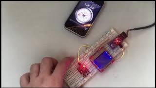 Arduino Compass using HMC5883L Magnetometer [upl. by Nydroj468]