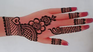 very beautiful back hand mehndi design  Mandhi digene  Mahandi ki digain  Madhi [upl. by Nikolaus607]