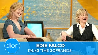 Edie Falco Talks ‘The Sopranos’ Season1Rewatch [upl. by Ahsatan]