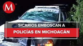 Mueren tres policías de Chilchota Michoacán fueron emboscados por hombres armados [upl. by Aidahs]